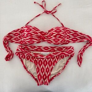 Robin Piccone Red and Cream Bikini